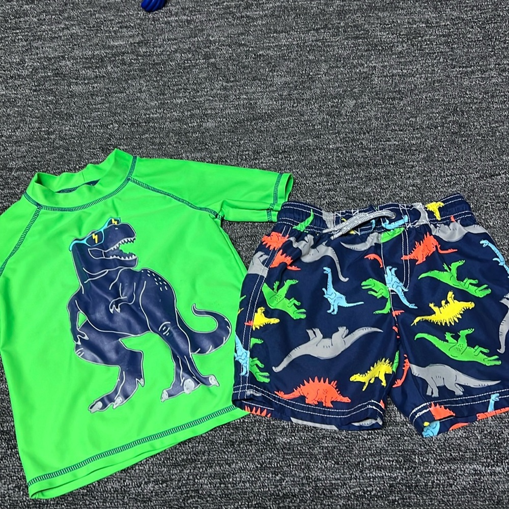 Carters dinosaur swim outfit size 3t lots of life left!